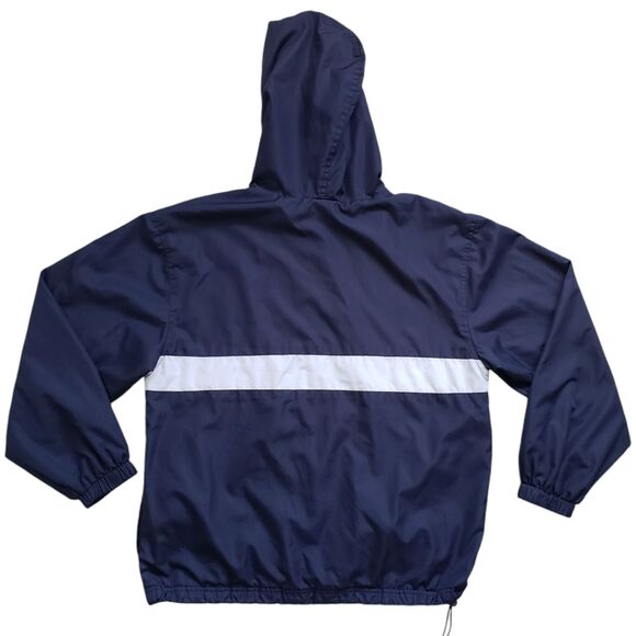 Vintage Walt Disney World Windbreaker Jacket Small Blue Full Zip Hooded Lined - Picture 10 of 11